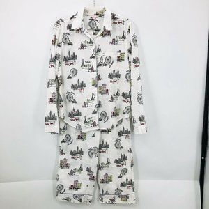 Victoria’s Secret City Girl Dreamer Pajama Set New York London Paris Womens XS